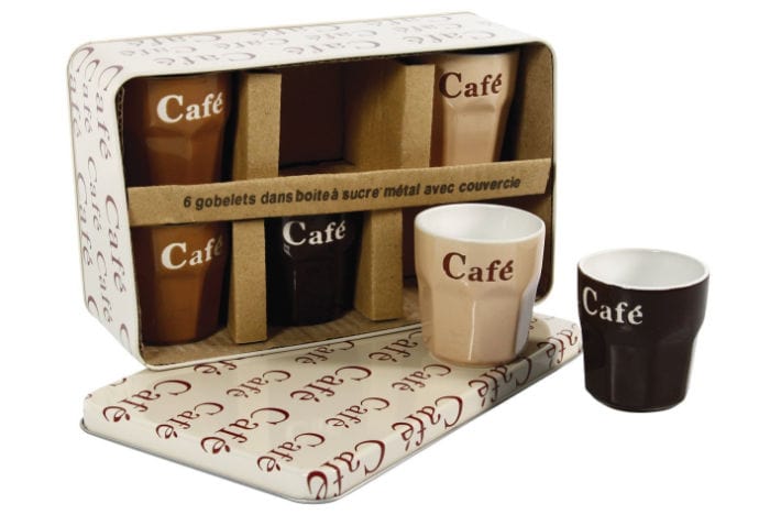 Un juego de tazas de café perfecto para regalar el Día de San Valentín: Delys By Verceral - Set de 6 vasos de cerámica (8 cl)