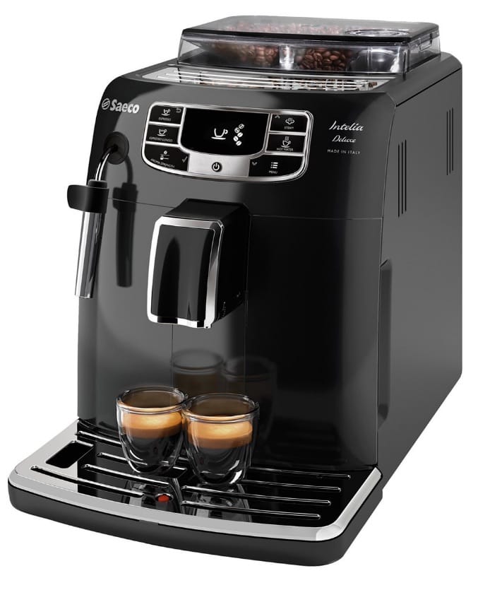 Saeco Intelia Deluxe HD8902/01 - Máquina de café espresso automática con espumador de leche clásico