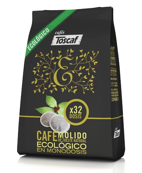 Toscaf Café Ecológico Natural - 5 Paquetes de 225 gr - Total: 1125 gr