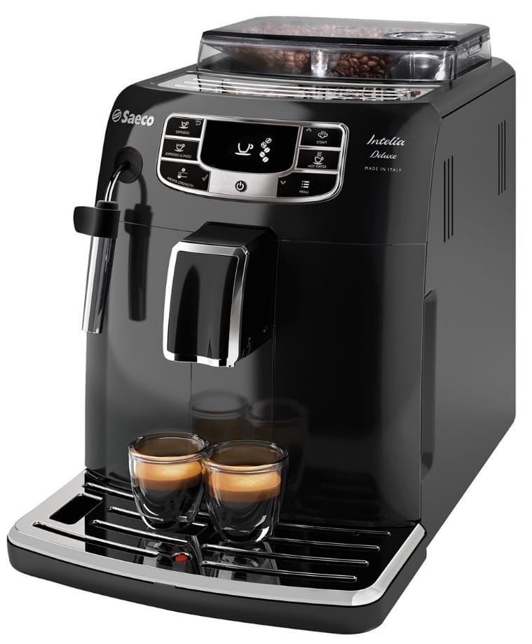 Saeco Intelia Deluxe HD8902/01 - Máquina de café espresso automática con espumador de leche clásico
