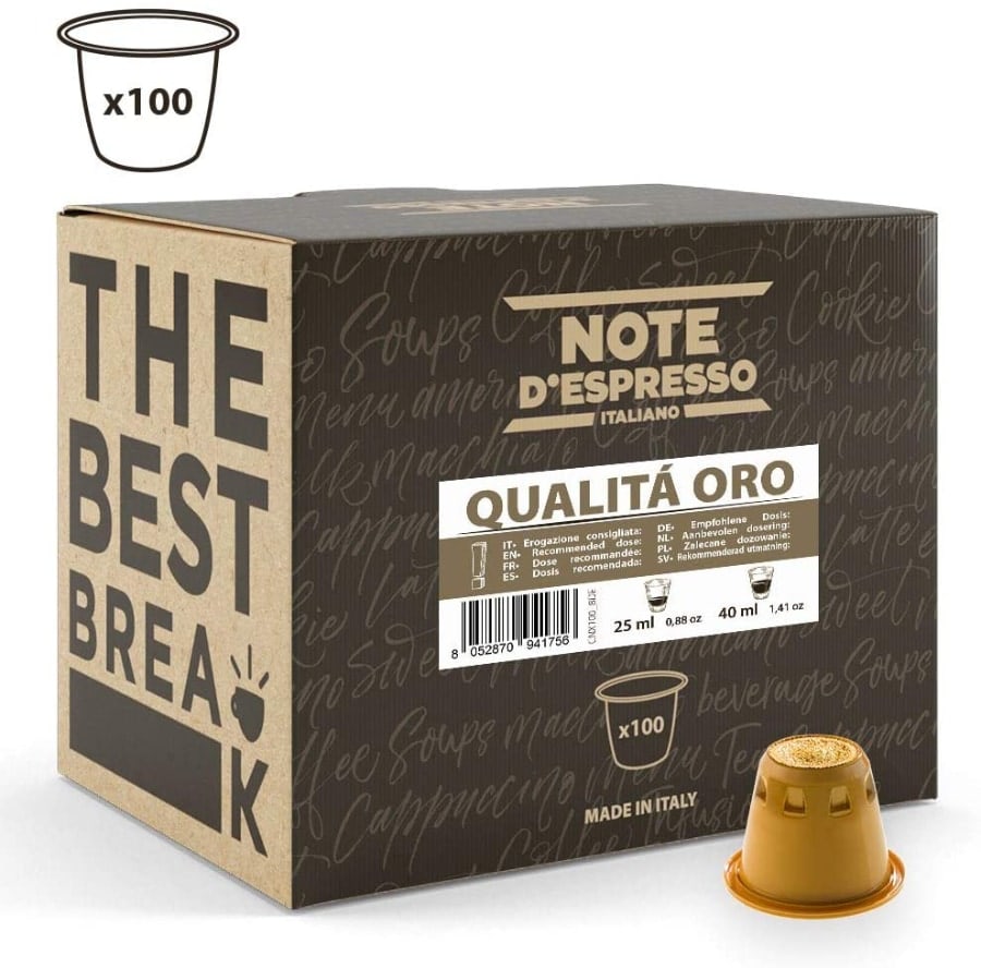 Sexta opción: Note D'Espresso - Cápsulas de café "Qualità Oro"