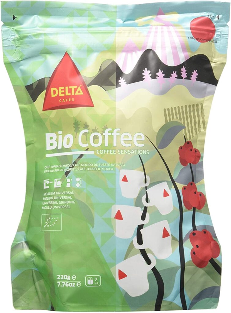 Delta - Bio Coffee - Café Molido Orgánico de Tueste Natural 220 gramos