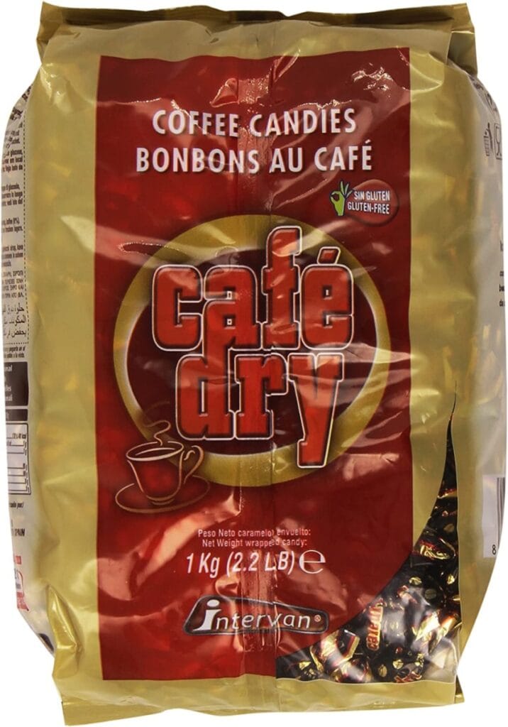 Café Dry - Caramelos duros con sabor a café - con azúcar y sin gluten (1 kg)