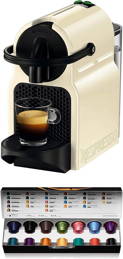 Nespresso De'Longhi Inissia EN80.CW - Cafetera monodosis de cápsulas Nespresso, 19 bares